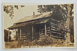 Iowa Scene near McGregor c1900s Historic Old Log Cabin Real Photo Postcard T10 - £23.56 GBP