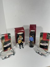 4 Star Trek Hallmark Ornament Capt James T. Kirk, Dr McCoy, 2 Shuttlecraft 90’s - £30.82 GBP