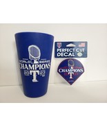 Texas Rangers 2023 WORLD SERIES CHAMPIONS Silipint Cup &amp; Car Window Deca... - $14.84