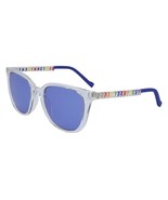NEW DKNY DK510S 101 Clear PRIDE Sunglasses with Blue Lenses &amp; DKNY Case - $89.05