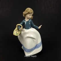 Lladro NAO Nina Alicia Off To Market Girl 1095 Porcelain Figurine Gloss W/ Box - £36.26 GBP