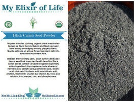 Organic Black Cumin Seed Powder Finely Ground Black Seed 8 oz - £18.92 GBP