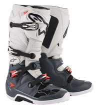 Alpinestars Tech 7 Dark Gray Light Gray Red MX ATV Mens Adult Boots Motocross - £345.96 GBP