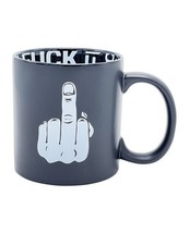 MIDDLE FINGER ATTITUDE MUG 22 OZ COFFEE MUG NOVELTY GIFT - £21.60 GBP