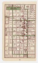 1951 Original Vintage Map Of Salt Lake City Utah Downtown Business Center - £15.74 GBP