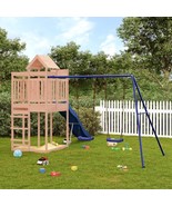  Outdoor Playset Natural wood, blue Solid douglas wood, Polypropylene - $864.99