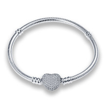 Hot Sale 100% Real  925Silver Bracelet Fit Original Design Beads Charms Bangle D - £16.99 GBP
