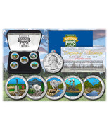 2011 USA Colorized National Parks quarters 5 Coins Set With Gift Box - £12.54 GBP