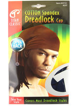 TITAN CLASSIC OPEN BACK COTTON SPANDEX DREADLOCK CAP  (22151, 22152) - $8.99
