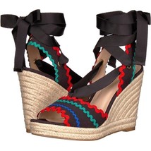 Kate Spade Javelina Ric Rac Trim Espadrille Wedges Sandals 10.5 - $99.99