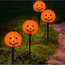 Halloween Pumpkin Pathway Lights Outdoor Driveway Markers Set of 4 with ... - $28.48 CAD