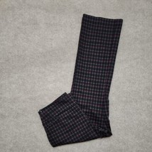 7th Avenue NYC Pull On Knit Dress Pants Womens L Petite Black Check Stretch - £17.30 GBP