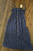 NEW Universal Thread Target Women’s Linen Dress Blue Stripe Size Medium NWT - £23.36 GBP