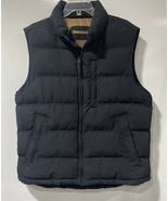 St Johns Bay Puffy Best Mens Size M BLACK Zip Puffer Sleeveless Packable... - $24.26