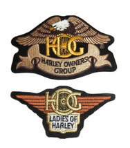 Harley Davidson Owners Group HOG Patches Lot Of 2 Ladies Of Harley HOG Eagle - £11.99 GBP