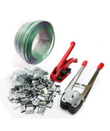 HD Strapping Tool Kit 1800&#39; Poly Strap Packaging Banding Tensioner &amp; Met... - €135,28 EUR