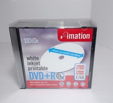 NEW Imation 8x DVD+R Printable White Inkjet Blank Media 4.7GB - 10 Pack - £7.86 GBP