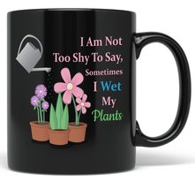 PixiDoodle I Wet My Plants - Gardening Plant Lady Coffee Mug (11 oz, Black) - £20.49 GBP+