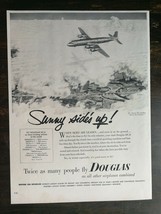 Vintage 1951 Douglas DC-6 Airplane Full Page Original Ad 721 A2 - $6.64