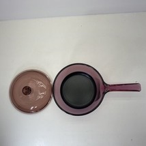 Corning cranberry VISION Glass 1.5 L Saucepan Pot w/ Lid non-stick bottom - £19.02 GBP