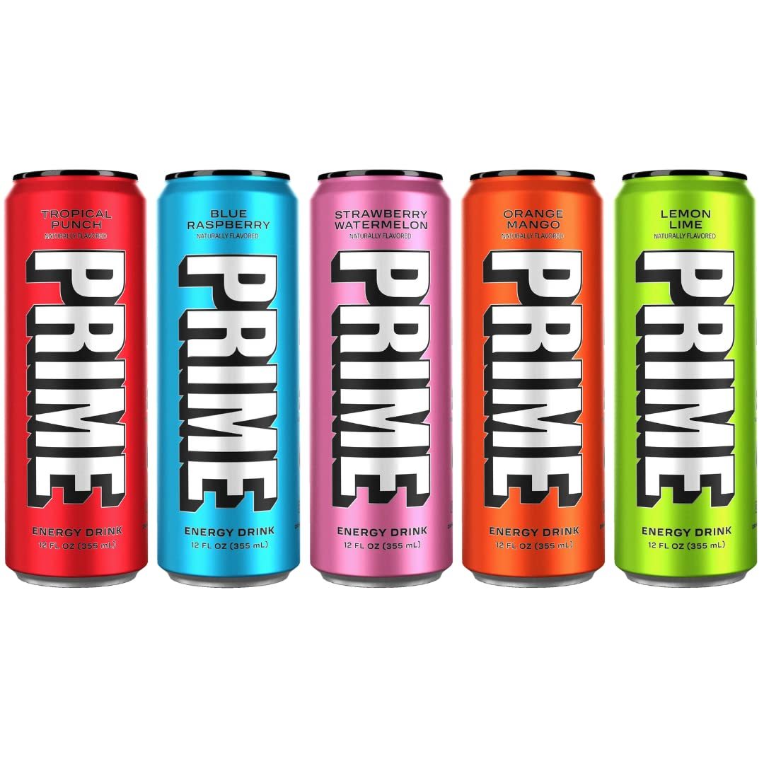 Primary image for 24 Pack of Prime Energy Drinks Variety Pack, 5 Flavors 12 fl oz Cans