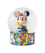 Minnie Mouse Water Globe Disney Britto 5.12&quot; High Glitter Round Resin Glass - €48,79 EUR