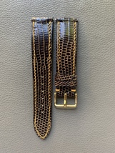 Brown Genuine Lizard Leather Watch Strap Band Custom Size 16 17 18 19 20... - $45.00