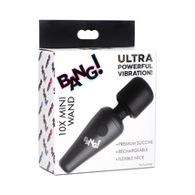 BANG! 10X Vibrating Mini Silicone Wand Black - £32.01 GBP