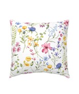 Watercolor Wildflowers - Square Throw Pillow 18" x 18" - £30.67 GBP