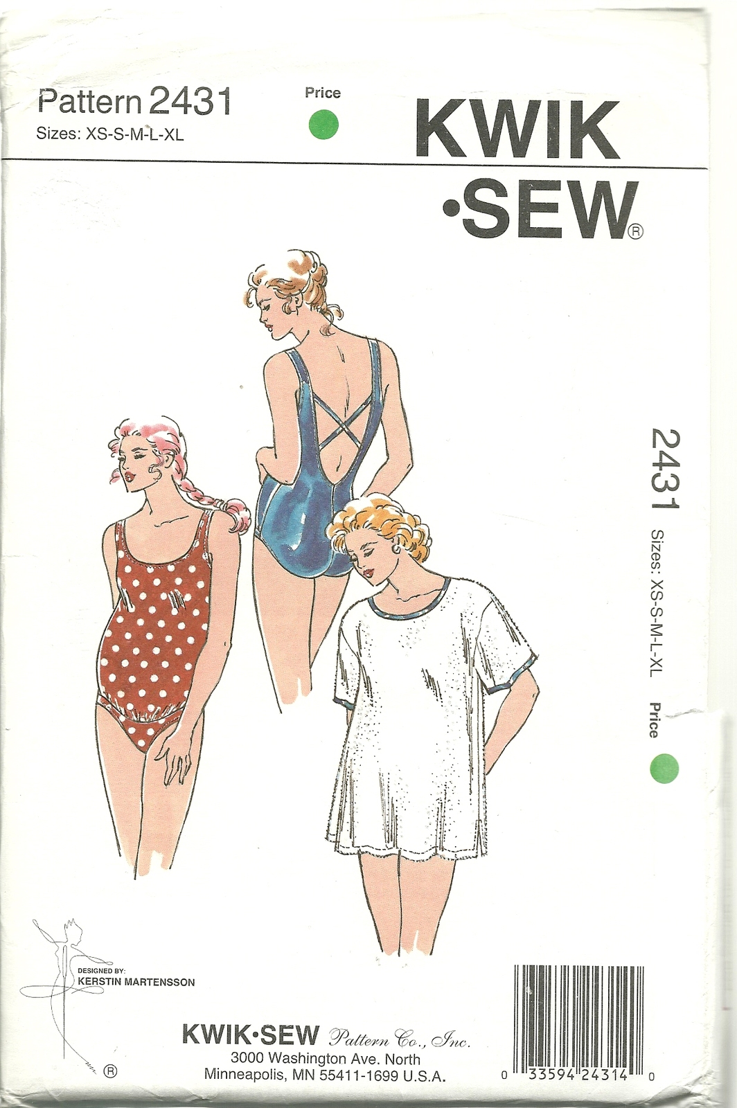 Kwik Sew Sewing Pattern 2431 Misses Maternity Swimsuit Cover-Up Sz XS - XL New - $9.99