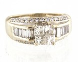 Diamond Women&#39;s Cluster ring 14kt White Gold 411939 - £798.40 GBP