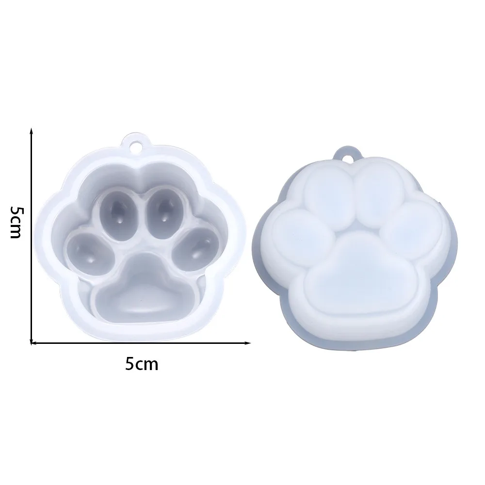 Cat Paw Silicone Mold Keychain Pendants Epoxy Resin Mould for DIY -Style 10 - $1.96