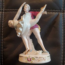 French Ballerina Figurine Bone China Lace Tutu Hand Painted Vintage Porcelain - £30.55 GBP