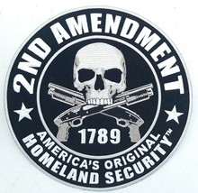 2nd Amendment America&#39;s Original Homeland Security Iron On Sew On Patch 9&quot; x 9&quot; - £19.29 GBP