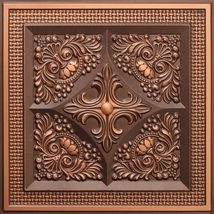 Dundee Deco Rustic Floral Antique Copper Glue Up or Lay in, PVC 3D Decorative Ce - £15.40 GBP+