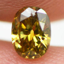 GIA Certified Loose Natural Diamond Fancy Dark Brown-Yellow Oval Cut 0.47 Carat - £347.71 GBP