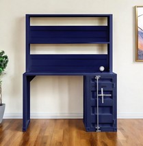 47" Blue Iron Writing Desk - $15,598.52 MXN