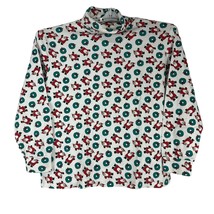 Headliners Womens Christmas Print Turtleneck Sweater Size L - £11.19 GBP