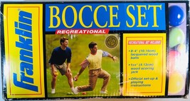 Franklin Recreational Set Bocce Game 4&quot; Lacquered Wood Balls with Instru... - $24.70