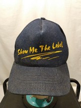 Vtg 80&#39;s SMWIA Union Collectible Show Me The Label Snapback Hat Cap Denim NOS - £23.55 GBP