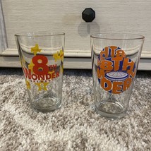 Lot Of 2 - 8th Wonder Brewery Astrodome Stadium &amp; Brewston Beer Glasses - £17.74 GBP