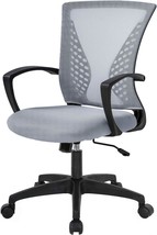 Home Office Chair Mid Back Pc Swivel Lumbar Support Adjustable Desk Task... - £52.71 GBP