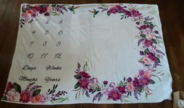 Baby Gifts  For Newborn Girls  Blanket Photo Background Festive flowers ... - $17.61 CAD