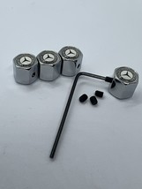 4x Chrome Antitheft Tire Air Valve Stem Cap Fits Most Mercedes Cars Wago... - $16.92