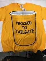 Gildan Tailgate party T Shirt Adult Yellow Size M Proceed To Tailgate NWT - £10.49 GBP