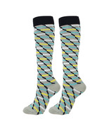 Gray 3D Block Pattern Knee High (Compression Socks) - £5.42 GBP