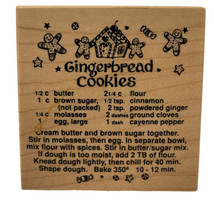 Christmas Gingerbread Cookies Recipe Rubber Stamp PSX G-1151 Vintage 1999 - £131.62 GBP