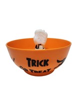 Gemmy Halloween Candy Orange Bowl Motion Activated Trick or Treat Green Witch - £13.38 GBP