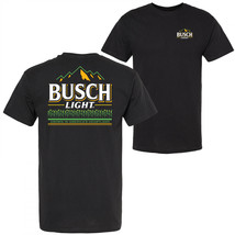Busch Light Corn Field White Text Front And Back T-Shirt White - £31.59 GBP+
