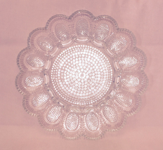 Vintage Indiana Glass egg plate clear glass hobnail Presentations bubble pattern - £6.41 GBP